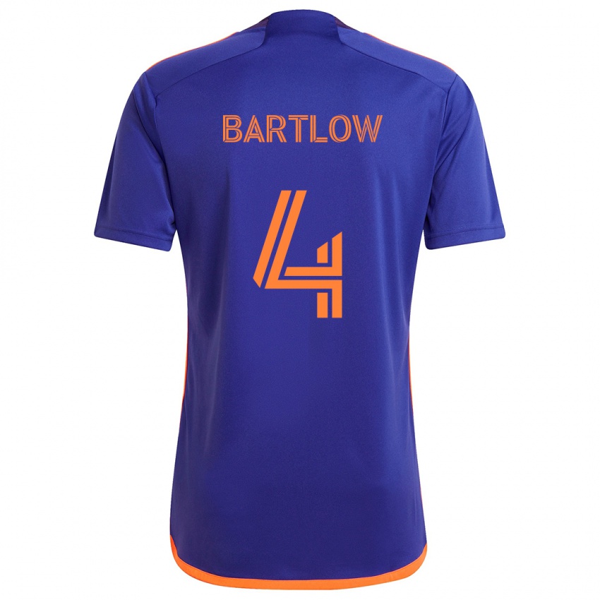 Criança Camisola Ethan Bartlow #4 Laranja Roxa Alternativa 2024/25 Camisa Brasil