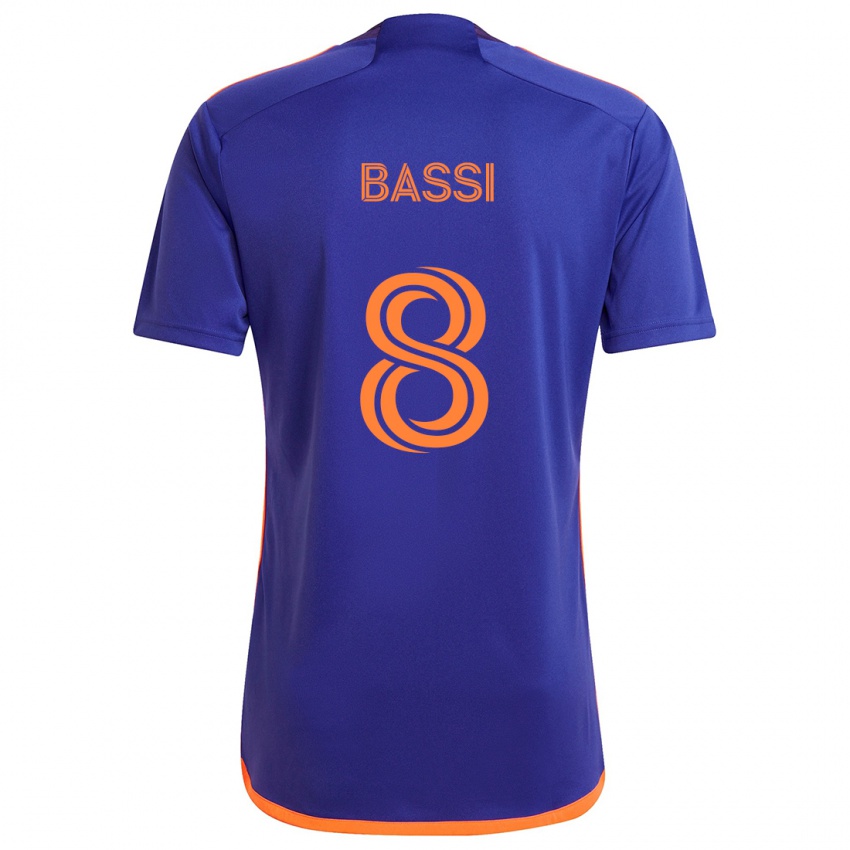 Criança Camisola Amine Bassi #8 Laranja Roxa Alternativa 2024/25 Camisa Brasil