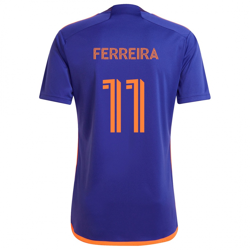 Criança Camisola Sebastián Ferreira #11 Laranja Roxa Alternativa 2024/25 Camisa Brasil