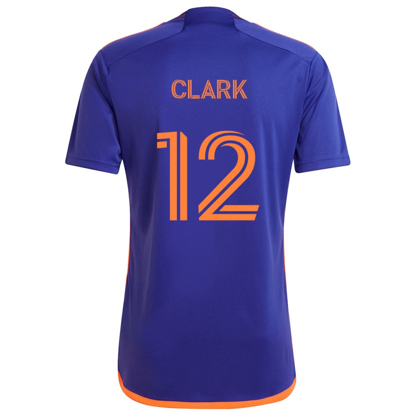 Criança Camisola Steve Clark #12 Laranja Roxa Alternativa 2024/25 Camisa Brasil