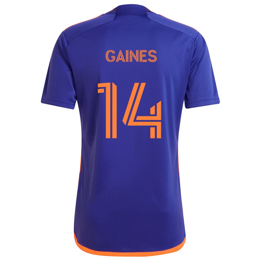 Criança Camisola Mckinze Gaines #14 Laranja Roxa Alternativa 2024/25 Camisa Brasil