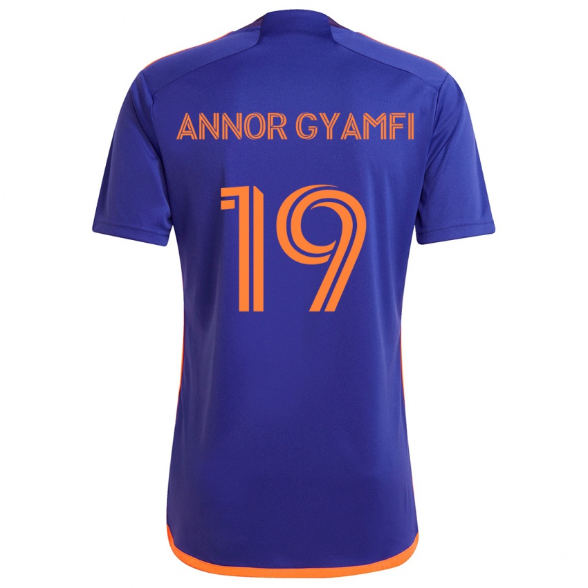 Criança Camisola Stephen Annor Gyamfi #19 Laranja Roxa Alternativa 2024/25 Camisa Brasil