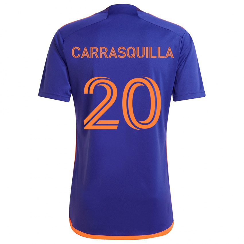 Criança Camisola Adalberto Carrasquilla #20 Laranja Roxa Alternativa 2024/25 Camisa Brasil