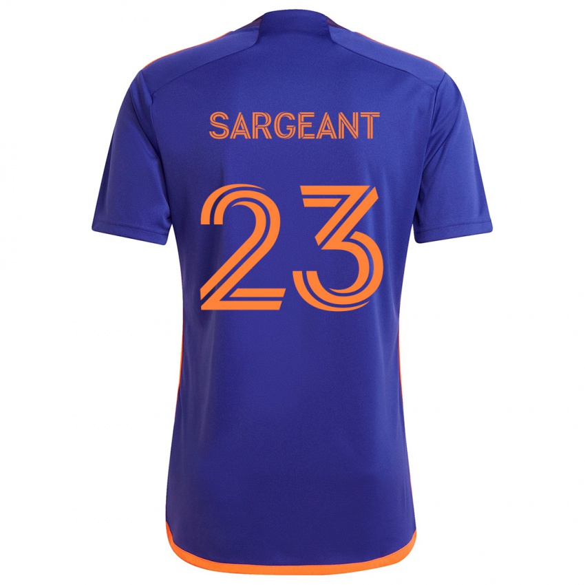 Criança Camisola Kieran Sargeant #23 Laranja Roxa Alternativa 2024/25 Camisa Brasil