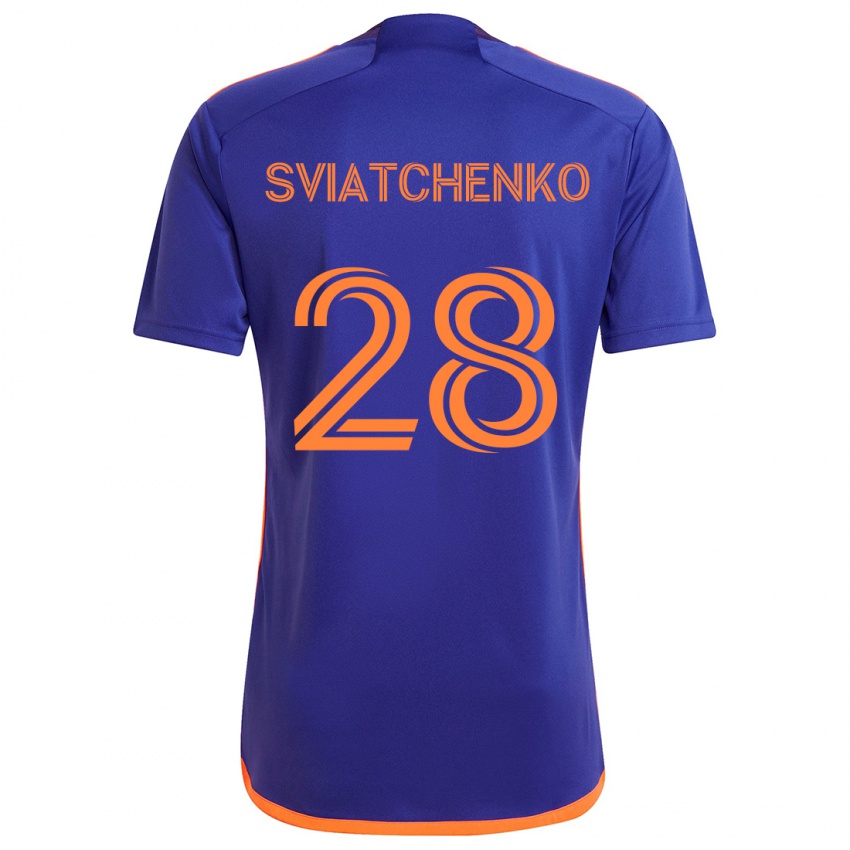 Criança Camisola Erik Sviatchenko #28 Laranja Roxa Alternativa 2024/25 Camisa Brasil