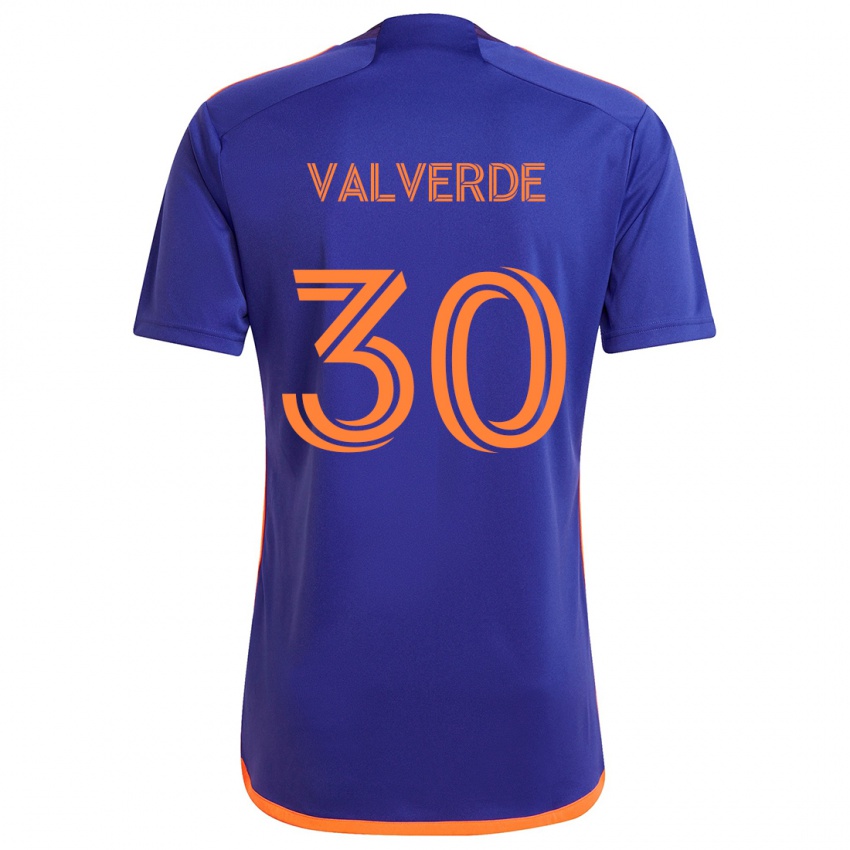 Criança Camisola Jefferson Valverde #30 Laranja Roxa Alternativa 2024/25 Camisa Brasil