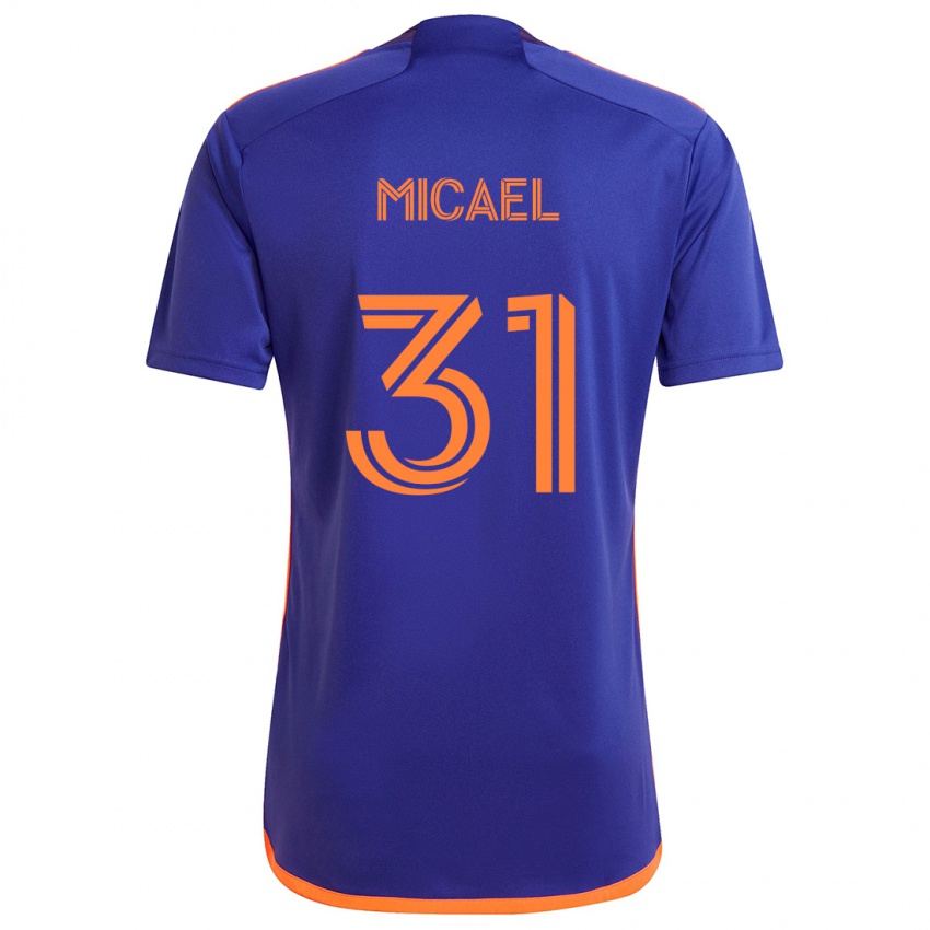 Criança Camisola Micael #31 Laranja Roxa Alternativa 2024/25 Camisa Brasil