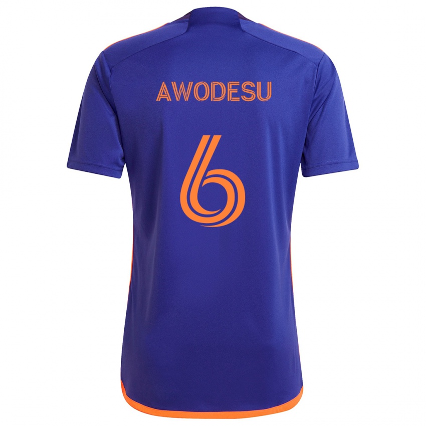 Criança Camisola Femi Awodesu #6 Laranja Roxa Alternativa 2024/25 Camisa Brasil