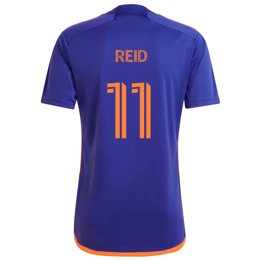 Criança Camisola Isaiah Reid #11 Laranja Roxa Alternativa 2024/25 Camisa Brasil