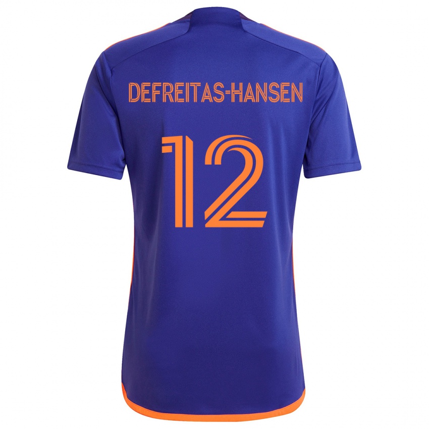 Criança Camisola Nicholas Defreitas-Hansen #12 Laranja Roxa Alternativa 2024/25 Camisa Brasil