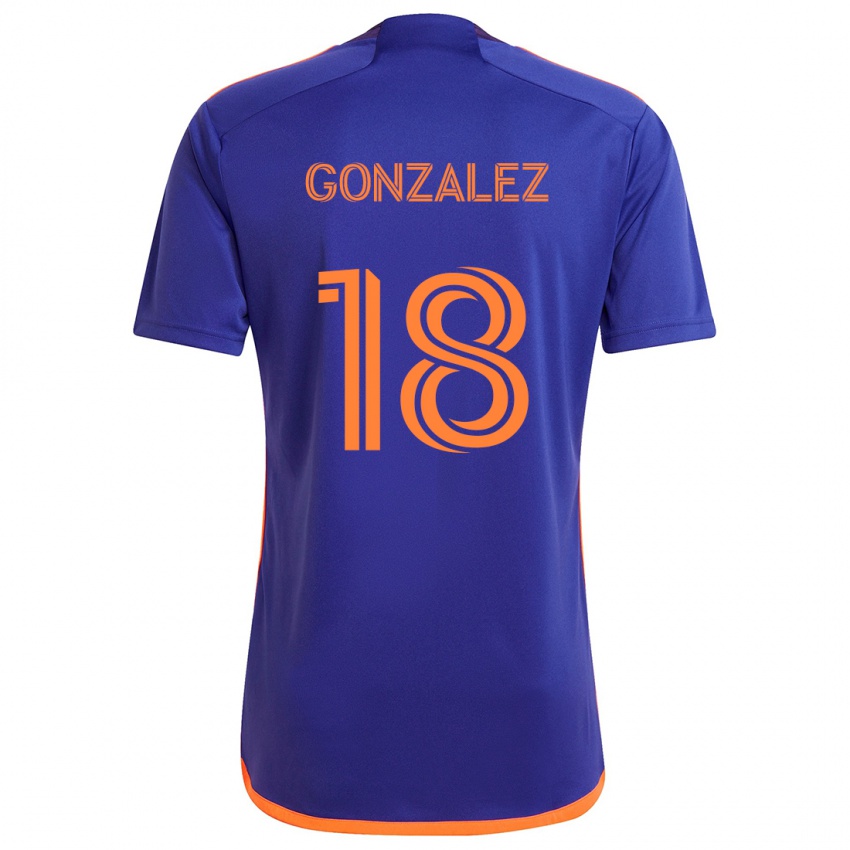 Criança Camisola Diego Gonzalez #18 Laranja Roxa Alternativa 2024/25 Camisa Brasil