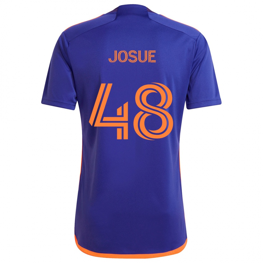 Criança Camisola Josué #48 Laranja Roxa Alternativa 2024/25 Camisa Brasil