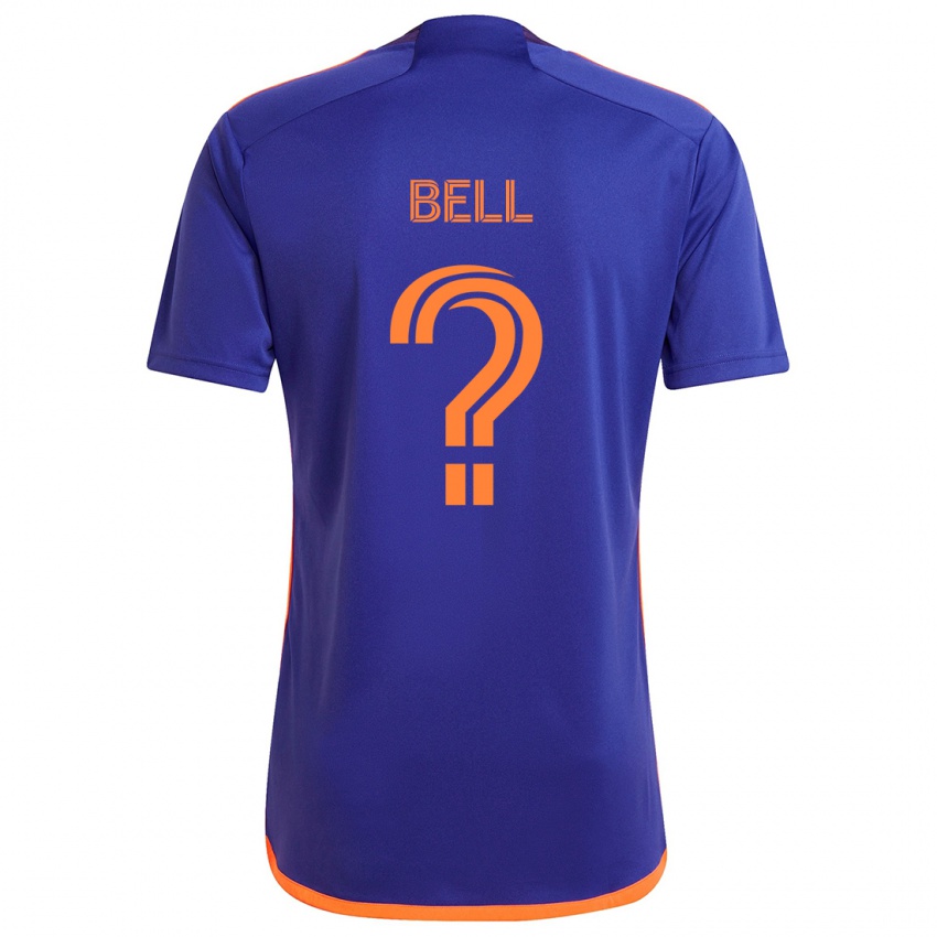 Criança Camisola Jahmani Bell #0 Laranja Roxa Alternativa 2024/25 Camisa Brasil