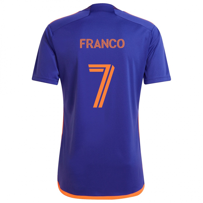 Criança Camisola Iván Franco #7 Laranja Roxa Alternativa 2024/25 Camisa Brasil