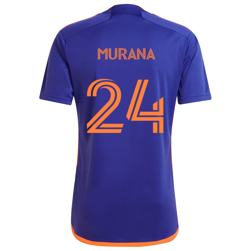 Criança Camisola Mujeeb Murana #24 Laranja Roxa Alternativa 2024/25 Camisa Brasil