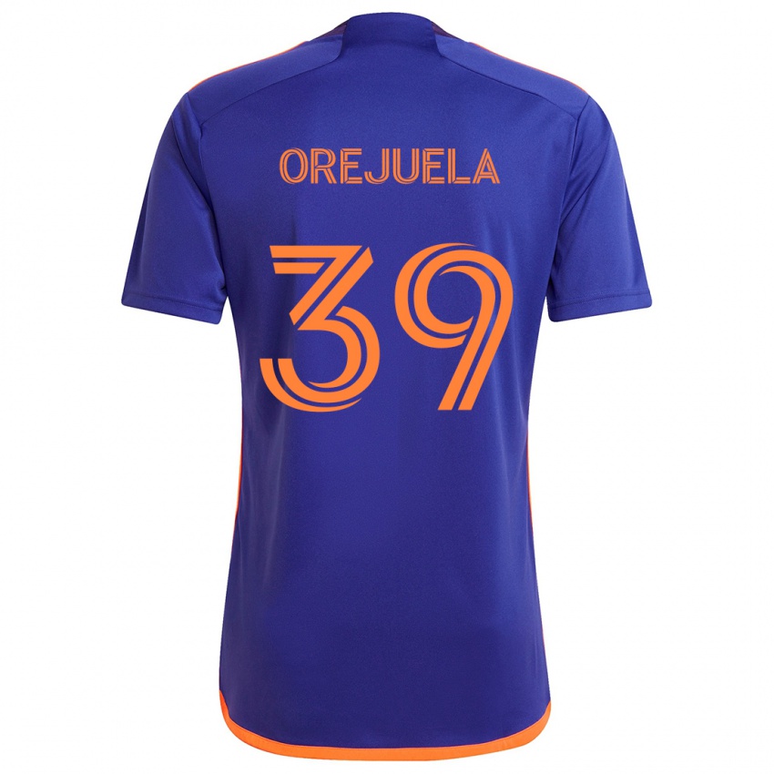 Criança Camisola Jesus Orejuela #39 Laranja Roxa Alternativa 2024/25 Camisa Brasil