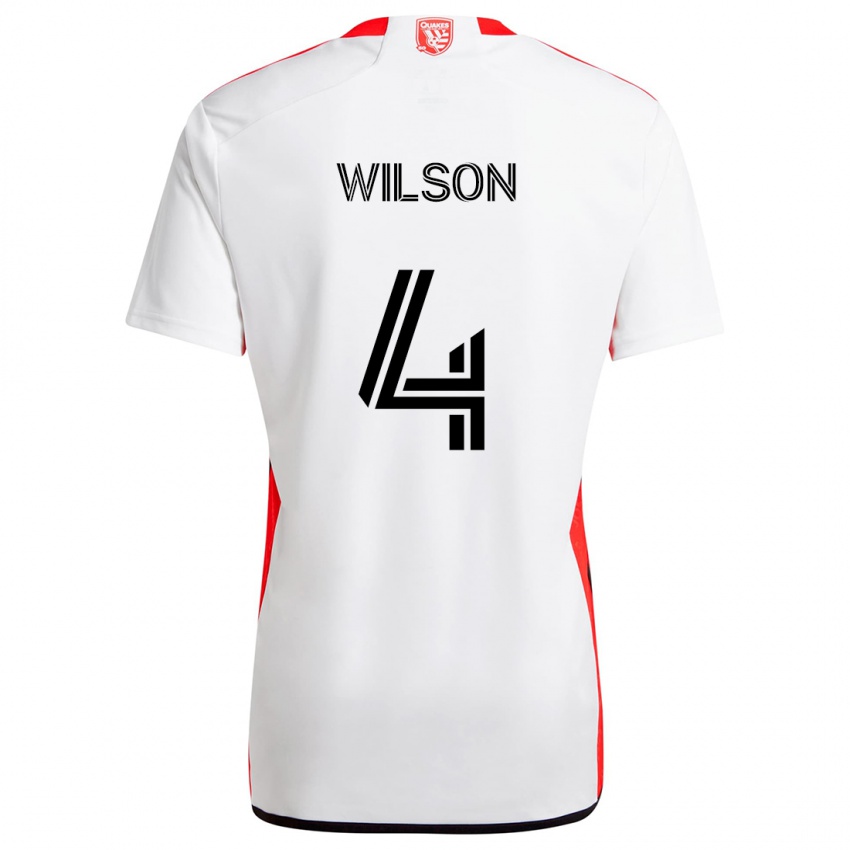 Criança Camisola Bruno Wilson #4 Branco Vermelho Alternativa 2024/25 Camisa Brasil