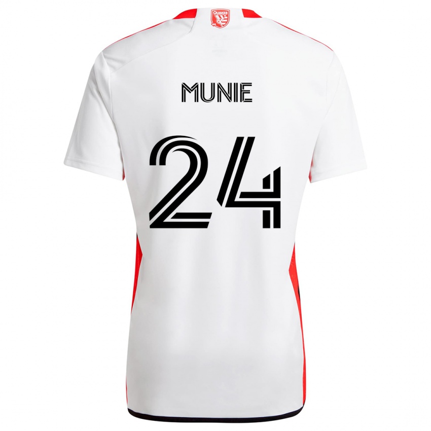 Criança Camisola Daniel Munie #24 Branco Vermelho Alternativa 2024/25 Camisa Brasil