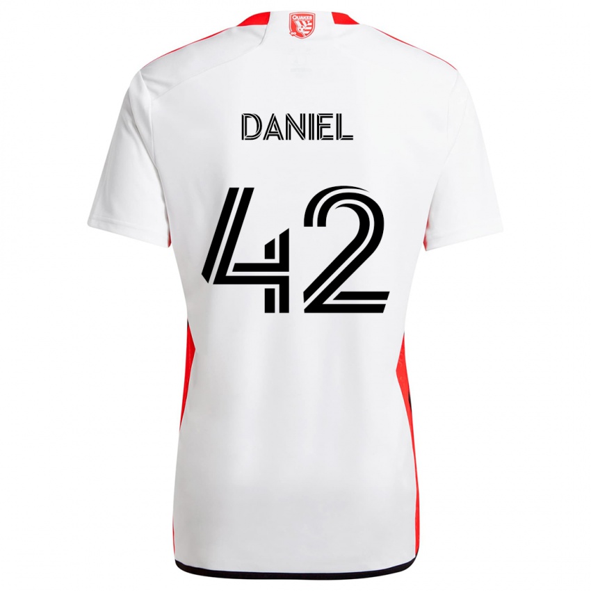 Criança Camisola Daniel #42 Branco Vermelho Alternativa 2024/25 Camisa Brasil