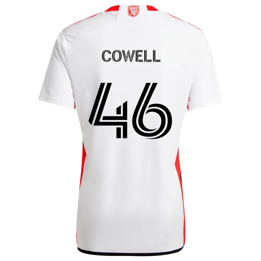 Criança Camisola Chance Cowell #46 Branco Vermelho Alternativa 2024/25 Camisa Brasil