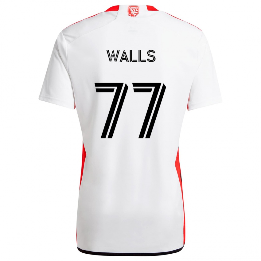 Criança Camisola Casey Walls #77 Branco Vermelho Alternativa 2024/25 Camisa Brasil