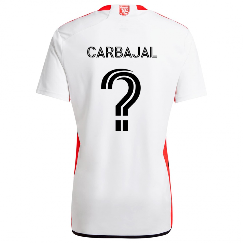 Criança Camisola Sebastian Carbajal #0 Branco Vermelho Alternativa 2024/25 Camisa Brasil