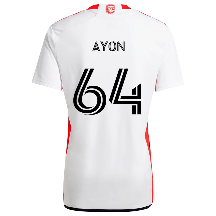 Criança Camisola Jerry Ayon #64 Branco Vermelho Alternativa 2024/25 Camisa Brasil