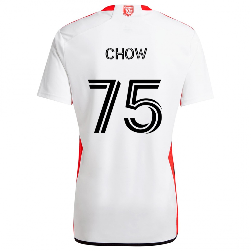 Criança Camisola Alex Chow #75 Branco Vermelho Alternativa 2024/25 Camisa Brasil