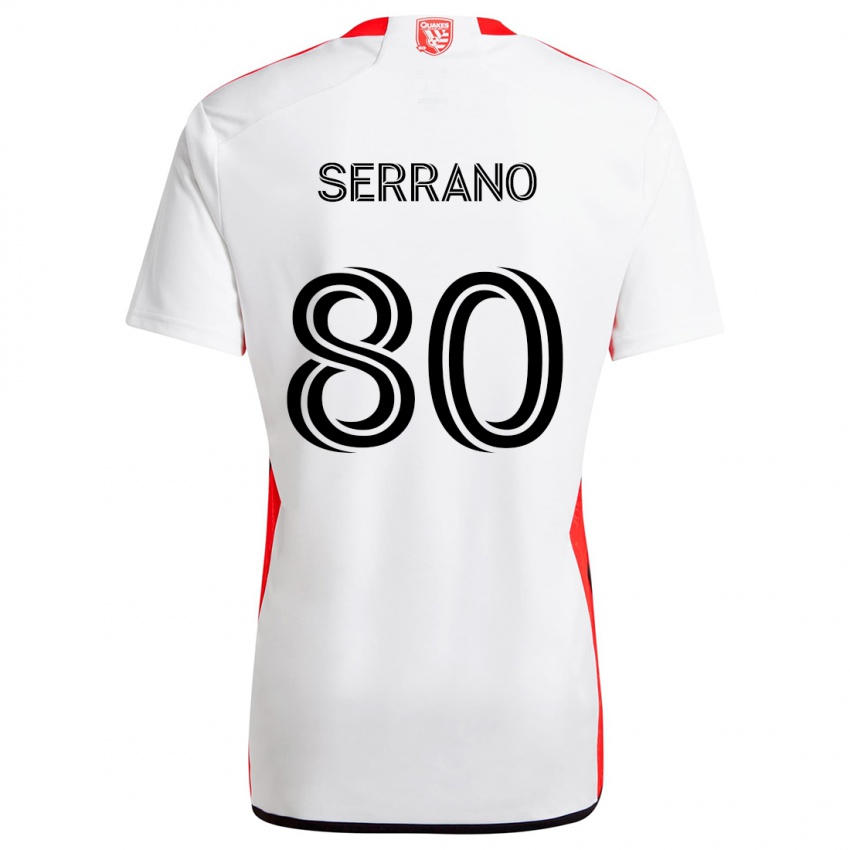 Criança Camisola David Serrano #80 Branco Vermelho Alternativa 2024/25 Camisa Brasil