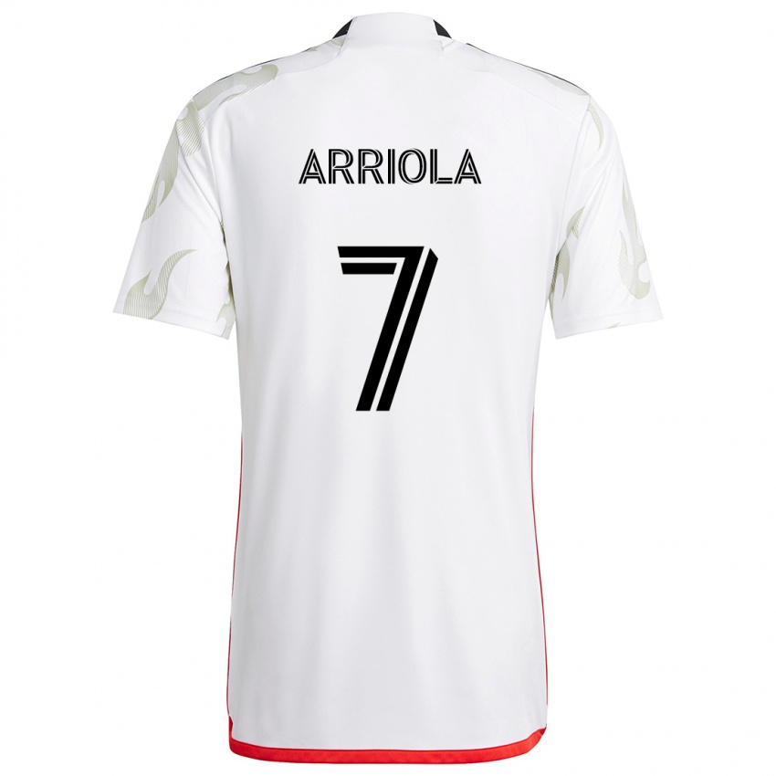 Criança Camisola Paul Arriola #7 Branco Vermelho Preto Alternativa 2024/25 Camisa Brasil