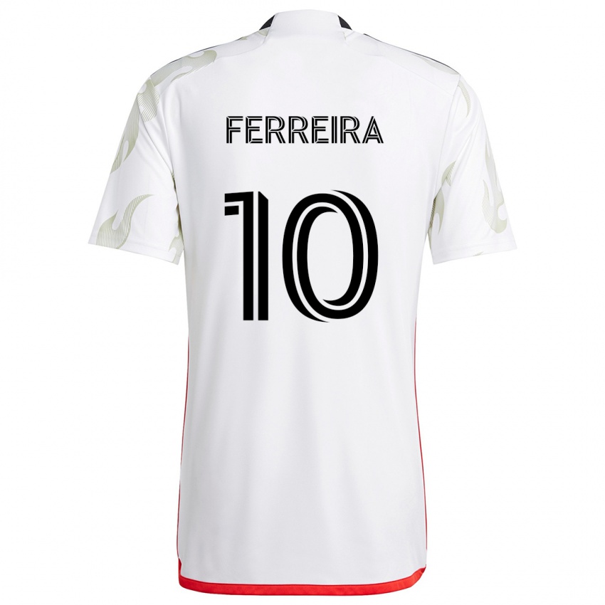 Criança Camisola Jesús Ferreira #10 Branco Vermelho Preto Alternativa 2024/25 Camisa Brasil