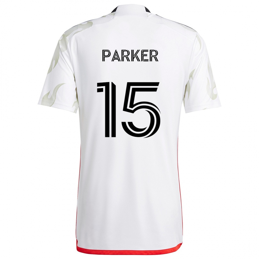 Criança Camisola Isaiah Parker #15 Branco Vermelho Preto Alternativa 2024/25 Camisa Brasil