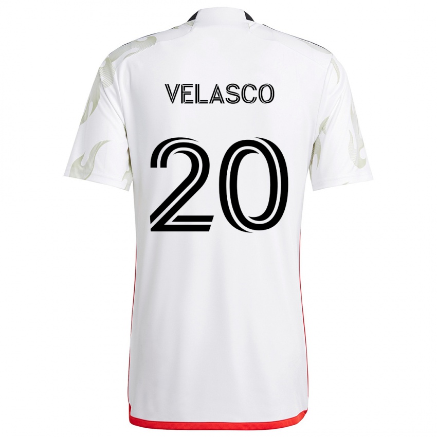 Criança Camisola Alan Velasco #20 Branco Vermelho Preto Alternativa 2024/25 Camisa Brasil