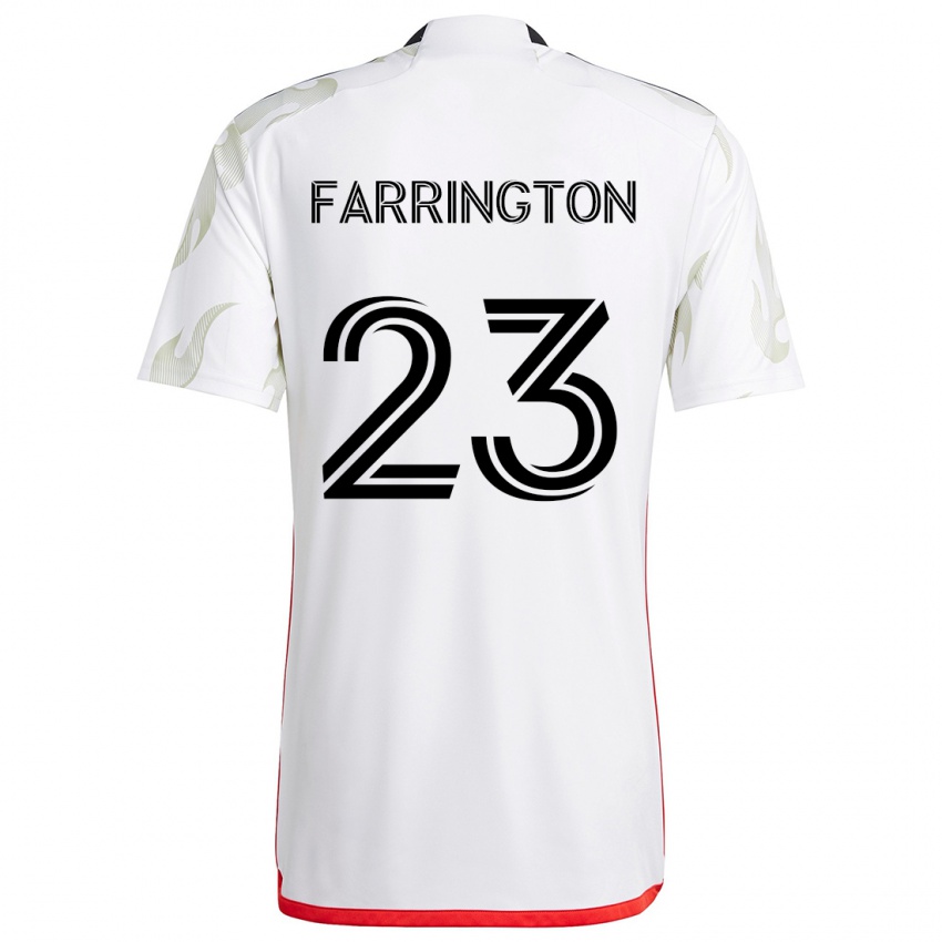 Criança Camisola Logan Farrington #23 Branco Vermelho Preto Alternativa 2024/25 Camisa Brasil