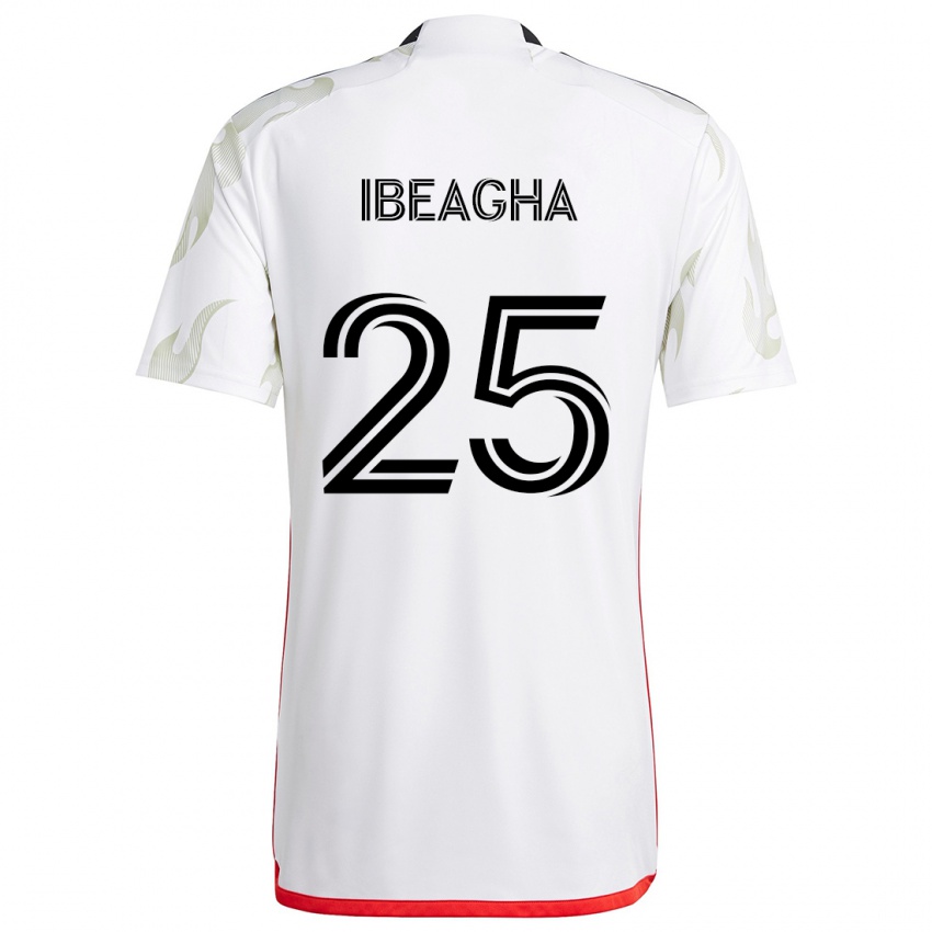 Criança Camisola Sebastien Ibeagha #25 Branco Vermelho Preto Alternativa 2024/25 Camisa Brasil