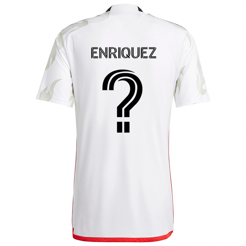 Criança Camisola Fabian Enriquez #0 Branco Vermelho Preto Alternativa 2024/25 Camisa Brasil