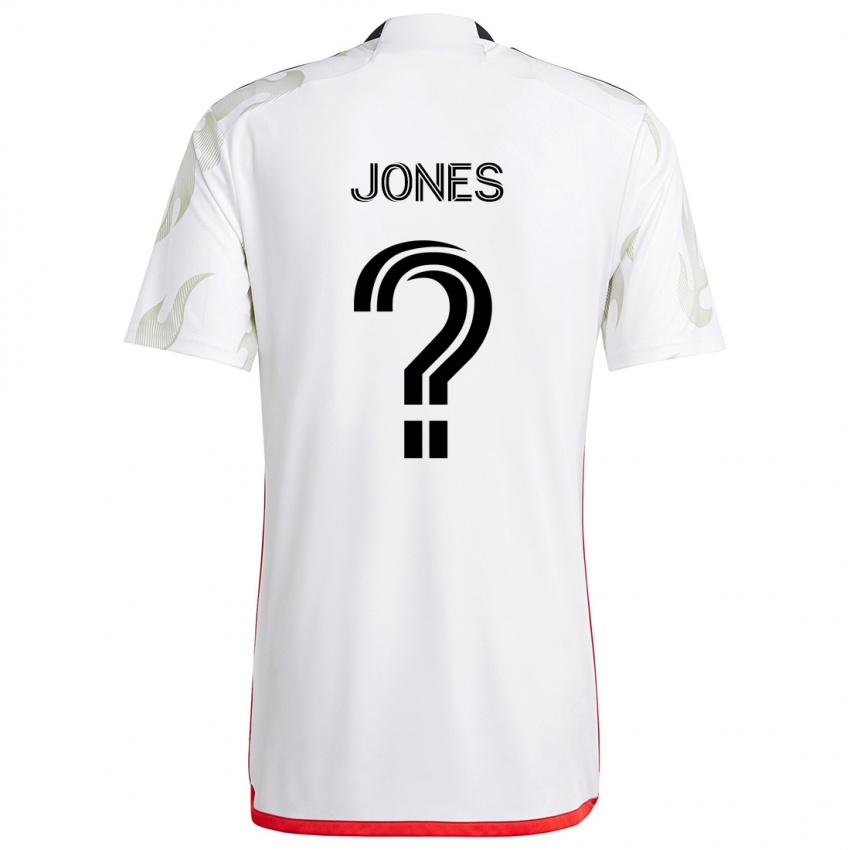 Criança Camisola Jordan Jones #0 Branco Vermelho Preto Alternativa 2024/25 Camisa Brasil