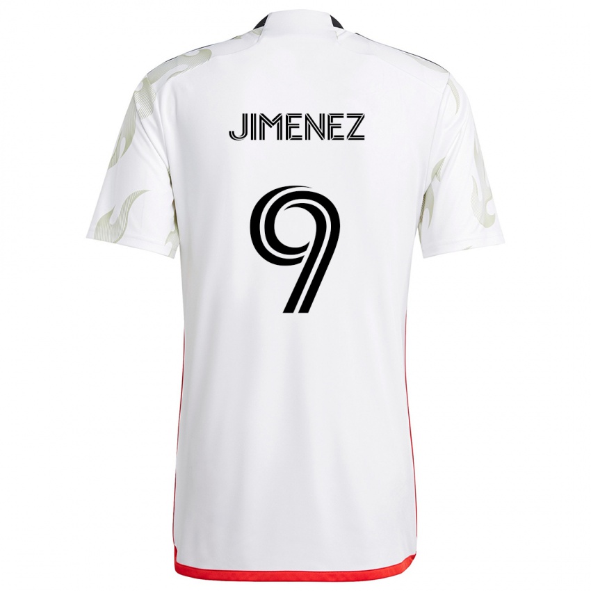 Criança Camisola Jesús Jiménez #9 Branco Vermelho Preto Alternativa 2024/25 Camisa Brasil