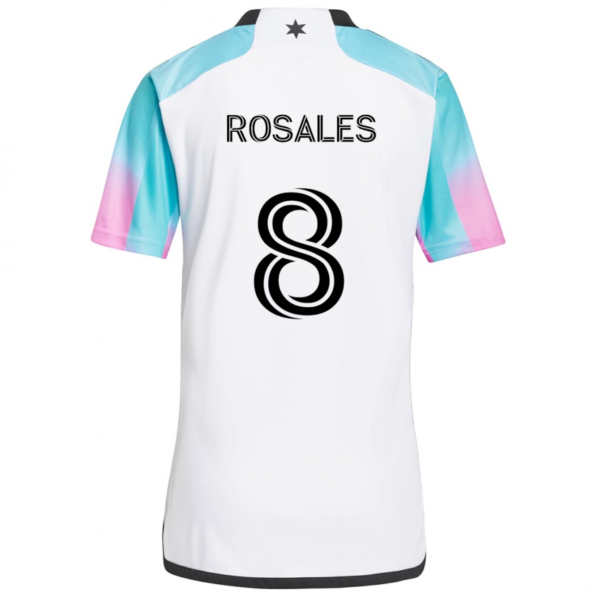 Criança Camisola Joseph Rosales #8 Branco Azul Preto Alternativa 2024/25 Camisa Brasil