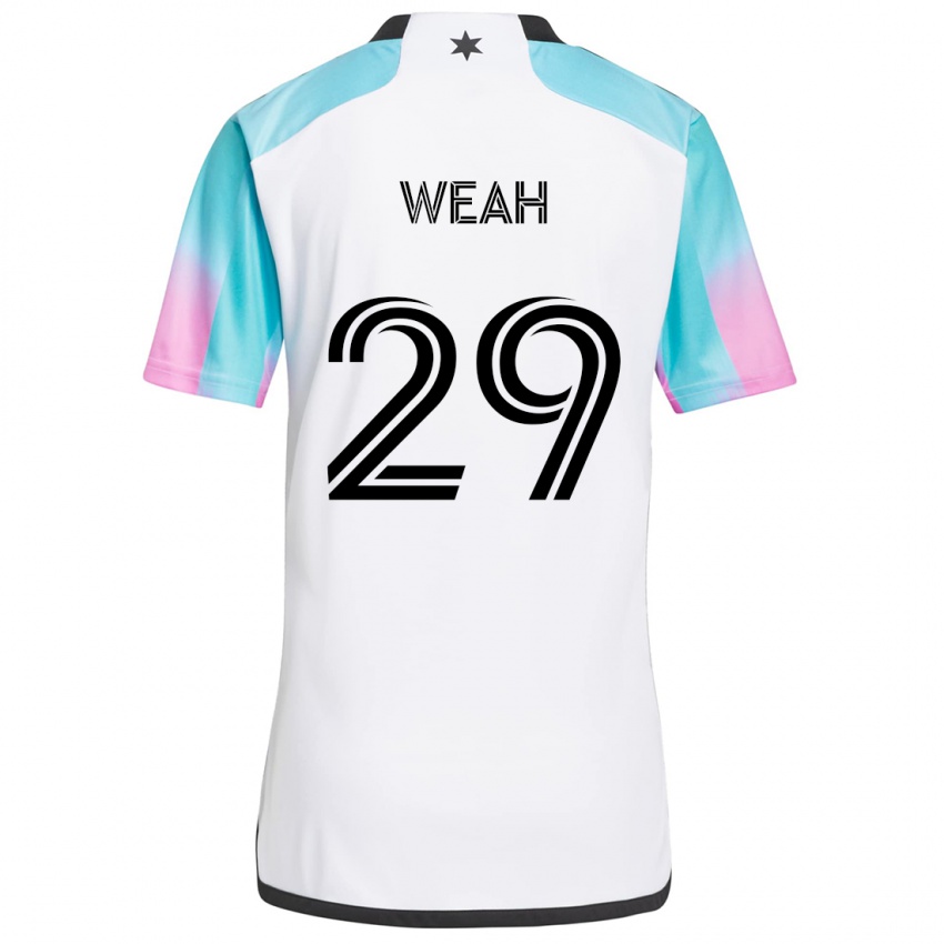 Criança Camisola Patrick Weah #29 Branco Azul Preto Alternativa 2024/25 Camisa Brasil