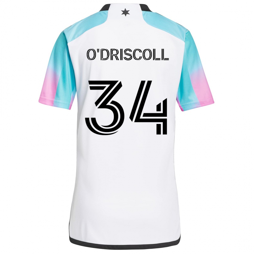 Criança Camisola Rory O'driscoll #34 Branco Azul Preto Alternativa 2024/25 Camisa Brasil