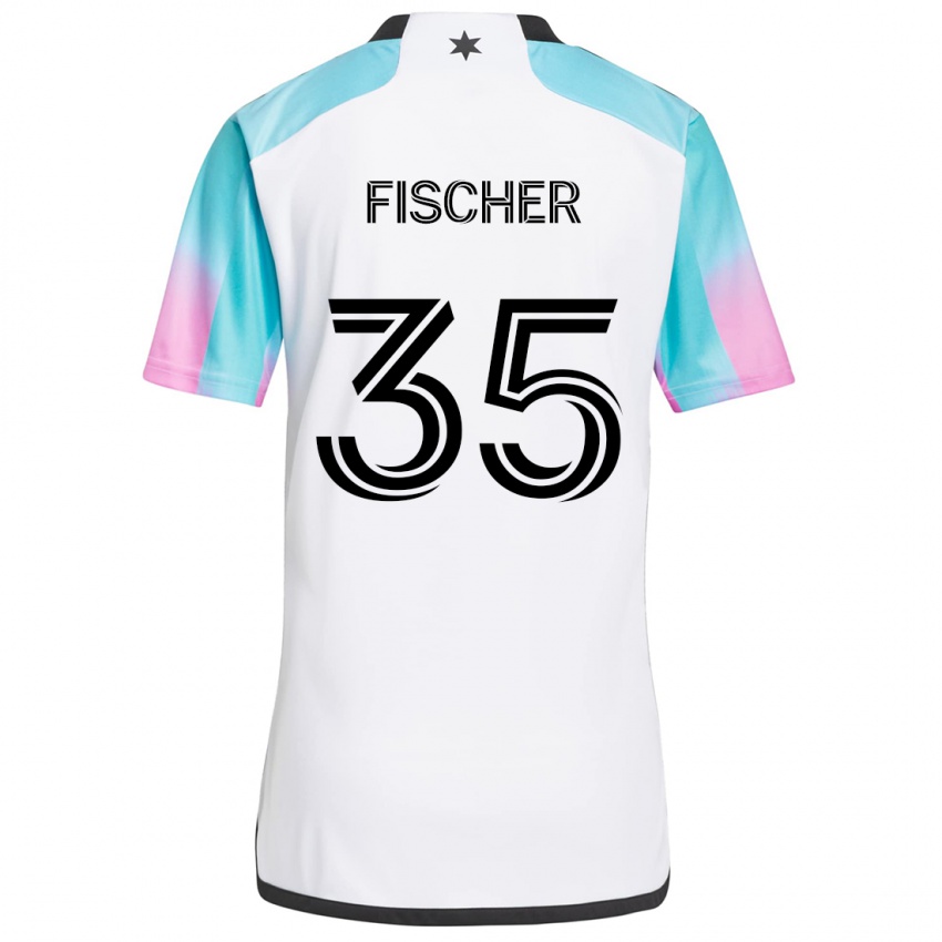 Criança Camisola Britton Fischer #35 Branco Azul Preto Alternativa 2024/25 Camisa Brasil