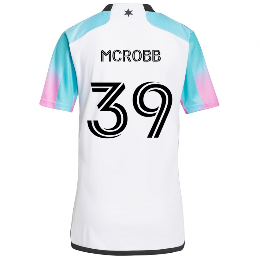 Criança Camisola Finn Mcrobb #39 Branco Azul Preto Alternativa 2024/25 Camisa Brasil