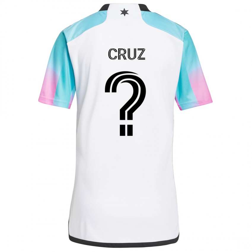 Criança Camisola Giovanny Cruz #0 Branco Azul Preto Alternativa 2024/25 Camisa Brasil