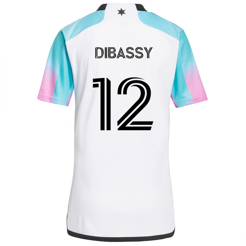 Criança Camisola Bakaye Dibassy #12 Branco Azul Preto Alternativa 2024/25 Camisa Brasil