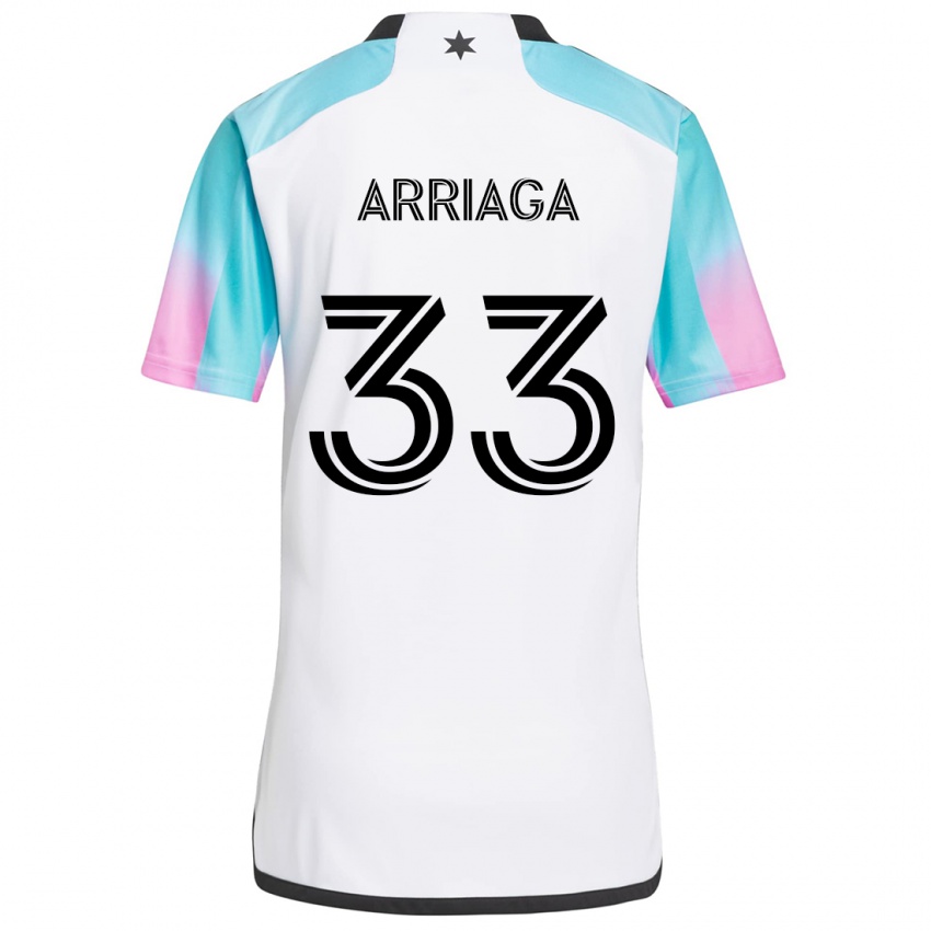 Criança Camisola Kervin Arriaga #33 Branco Azul Preto Alternativa 2024/25 Camisa Brasil