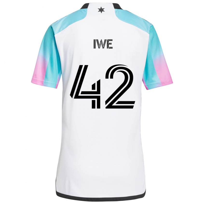 Criança Camisola Emmanuel Iwe #42 Branco Azul Preto Alternativa 2024/25 Camisa Brasil