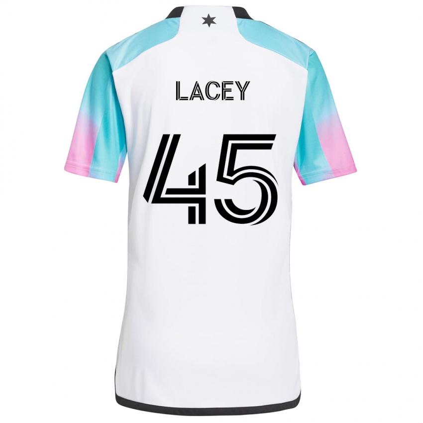 Criança Camisola Kameron Lacey #45 Branco Azul Preto Alternativa 2024/25 Camisa Brasil