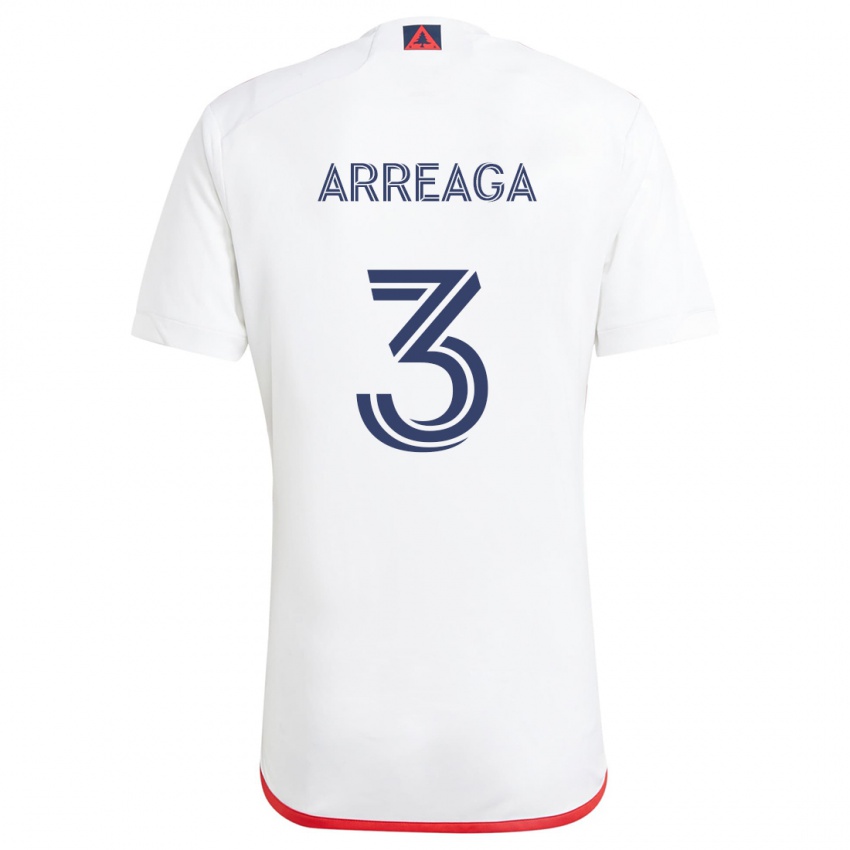 Criança Camisola Xavier Arreaga #3 Branco Vermelho Alternativa 2024/25 Camisa Brasil