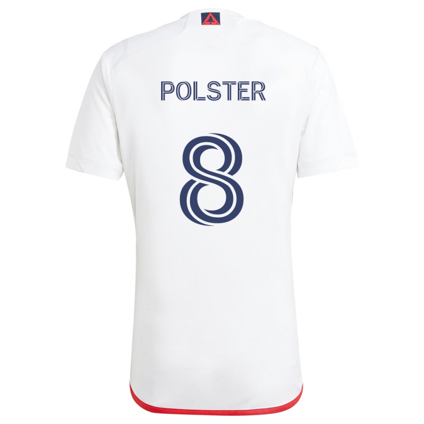 Criança Camisola Matt Polster #8 Branco Vermelho Alternativa 2024/25 Camisa Brasil